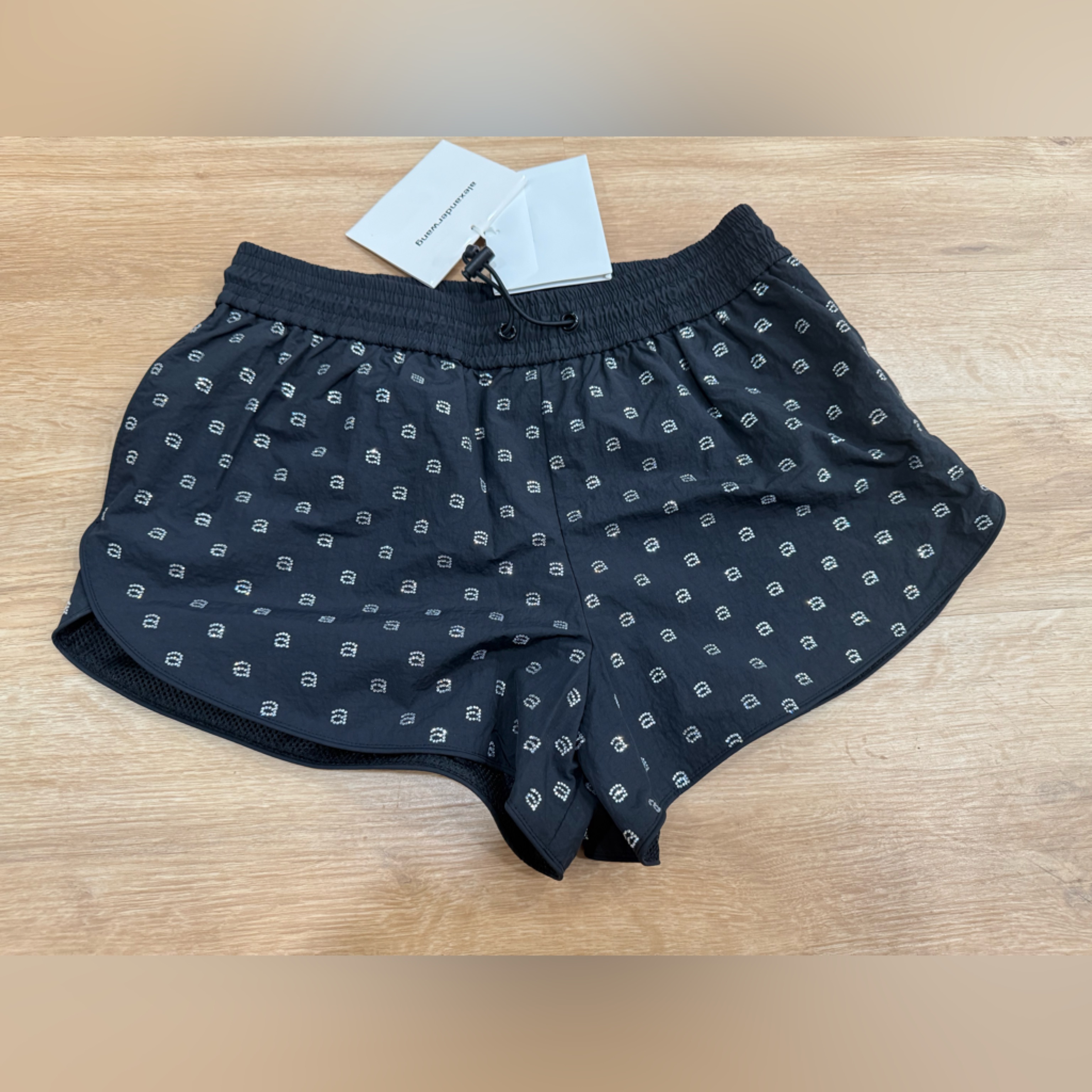 Alexander Wang Logo Embellishments Drawstring Shorts Xs